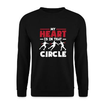 Lancer du disque Athlète Cadeau d’athlète - Sweat-shirt Unisexe - noir - Devant - Alina (178cm) & Michal (187cm)