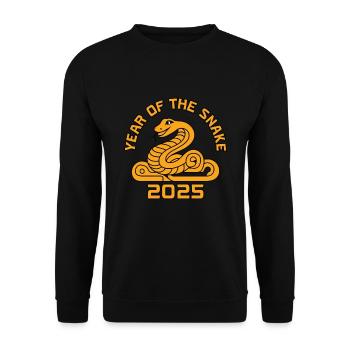Chinese Year 2025 Year of the Snake - Unisex Sweatshirt - black - Front - Alina (178cm) & Michal (187cm)