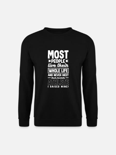 Athlet Sportler Mama Papa - Unisex Pullover - Schwarz