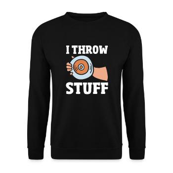 Lancer du disque Athlète Cadeau d’athlète - Sweat-shirt Unisexe - noir - Devant - Alina (178cm) & Michal (187cm)