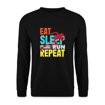 Athletics Athletes - Unisex Sweatshirt - black - Front - Alina (178cm) & Michal (187cm)