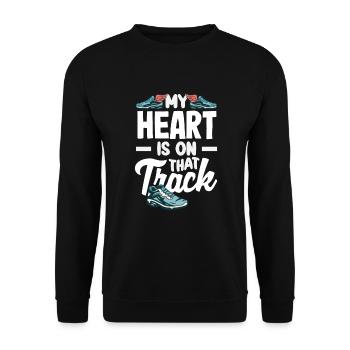 Athletics Athletes - Unisex Sweatshirt - black - Front - Alina (178cm) & Michal (187cm)
