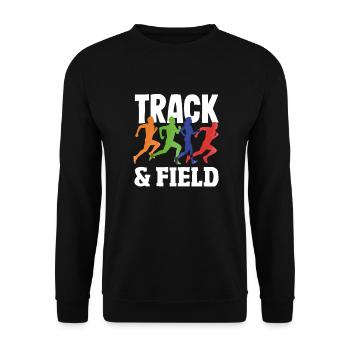 Athletics Athletes - Unisex Sweatshirt - black - Front - Alina (178cm) & Michal (187cm)