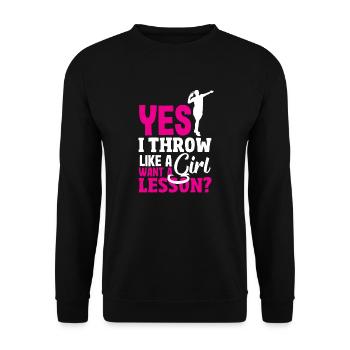 Lancer du disque Athlète Cadeau d’athlète - Sweat-shirt Unisexe - noir - Devant - Alina (178cm) & Michal (187cm)
