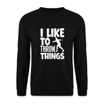 Lancer du disque Athlète Cadeau d’athlète - Sweat-shirt Unisexe - noir - Devant - Alina (178cm) & Michal (187cm)