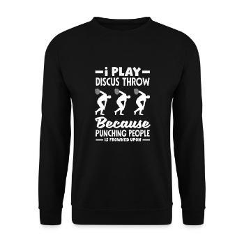 Lancer du disque Athlète Cadeau d’athlète - Sweat-shirt Unisexe - noir - Devant - Alina (178cm) & Michal (187cm)