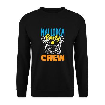 Mallorca Party Crew Mallorca Urlaub - Unisex Pullover - Schwarz - Vorne - Alina (178cm) & Michal (187cm)