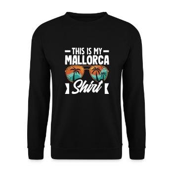 Mallorca Party Crew Mallorca Urlaub - Unisex Pullover - Schwarz - Vorne - Alina (178cm) & Michal (187cm)