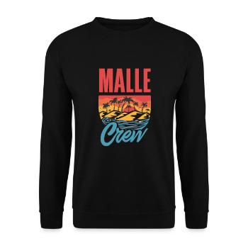 Mallorca Party Crew Mallorca Urlaub - Unisex Pullover - Schwarz - Vorne - Alina (178cm) & Michal (187cm)