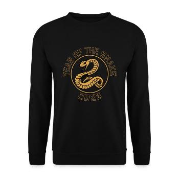 Chinese Year 2025 Year of the Snake - Unisex Sweatshirt - black - Front - Alina (178cm) & Michal (187cm)