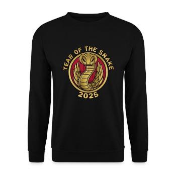 Chinese Year 2025 Year of the Snake - Unisex Sweatshirt - black - Front - Alina (178cm) & Michal (187cm)