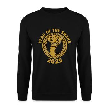 Chinese Year 2025 Year of the Snake - Unisex Sweatshirt - black - Front - Alina (178cm) & Michal (187cm)