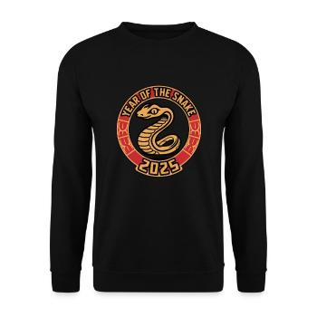 Chinese Year 2025 Year of the Snake - Unisex Sweatshirt - black - Front - Alina (178cm) & Michal (187cm)