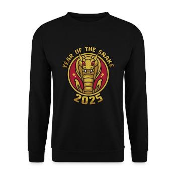Chinese Year 2025 Year of the Snake - Unisex Sweatshirt - black - Front - Alina (178cm) & Michal (187cm)