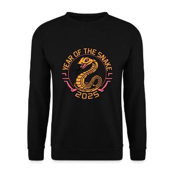 Chinese Year 2025 Year of the Snake - Unisex Sweatshirt - black - Front - Alina (178cm) & Michal (187cm)