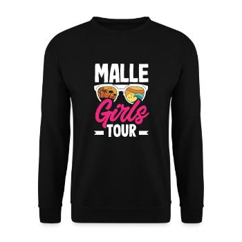 Mallorca Party Crew Mallorca Urlaub - Unisex Pullover - Schwarz - Vorne - Alina (178cm) & Michal (187cm)