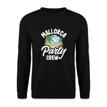 Mallorca Party Crew Mallorca Urlaub - Unisex Pullover - Schwarz - Vorne - Alina (178cm) & Michal (187cm)