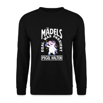 Mallorca Party Crew Mallorca Urlaub - Unisex Pullover - Schwarz - Vorne - Alina (178cm) & Michal (187cm)