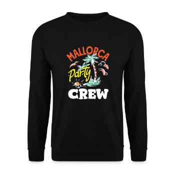 Mallorca Party Crew Mallorca Urlaub - Unisex Pullover - Schwarz - Vorne - Alina (178cm) & Michal (187cm)