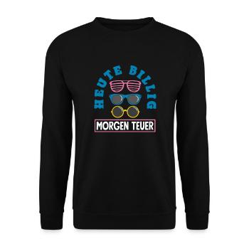 Mallorca Party Crew Mallorca Urlaub - Unisex Pullover - Schwarz - Vorne - Alina (178cm) & Michal (187cm)