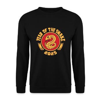 Chinese Year 2025 Year of the Snake - Unisex Sweatshirt - black - Front - Alina (178cm) & Michal (187cm)