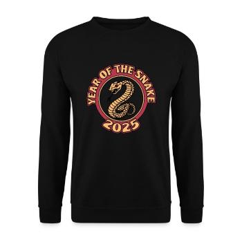 Chinese Year 2025 Year of the Snake - Unisex Sweatshirt - black - Front - Alina (178cm) & Michal (187cm)