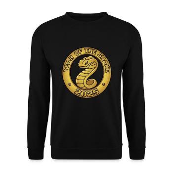 Chinese Year 2025 Year of the Snake - Unisex Sweatshirt - black - Front - Alina (178cm) & Michal (187cm)