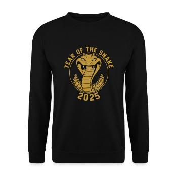 Chinese Year 2025 Year of the Snake - Unisex Sweatshirt - black - Front - Alina (178cm) & Michal (187cm)