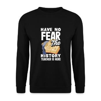 Funny Teacher Teacher Gift - Unisex Sweatshirt - black - Front - Alina (178cm) & Michal (187cm)