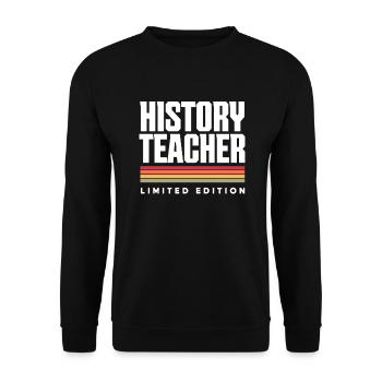 Lustiges Lehrer Lehrerinnen Geschenk - Unisex Pullover - Schwarz - Vorne - Alina (178cm) & Michal (187cm)