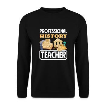 Lustiges Lehrer Lehrerinnen Geschenk - Unisex Pullover - Schwarz - Vorne - Alina (178cm) & Michal (187cm)