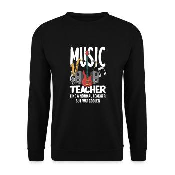 Funny Teacher Teacher Gift - Unisex Sweatshirt - black - Front - Alina (178cm) & Michal (187cm)