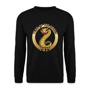 Chinese Year 2025 Year of the Snake - Unisex Sweatshirt - black - Front - Alina (178cm) & Michal (187cm)