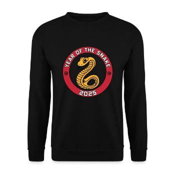 Chinese Year 2025 Year of the Snake - Unisex Sweatshirt - black - Front - Alina (178cm) & Michal (187cm)