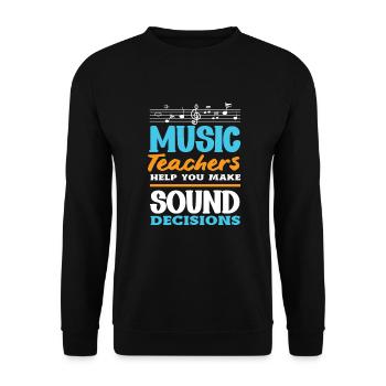 Funny Teacher Teacher Gift - Unisex Sweatshirt - black - Front - Alina (178cm) & Michal (187cm)