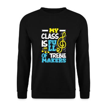 Funny Teacher Teacher Gift - Unisex Sweatshirt - black - Front - Alina (178cm) & Michal (187cm)