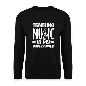 Funny Teacher Teacher Gift - Unisex Sweatshirt - black - Front - Alina (178cm) & Michal (187cm)