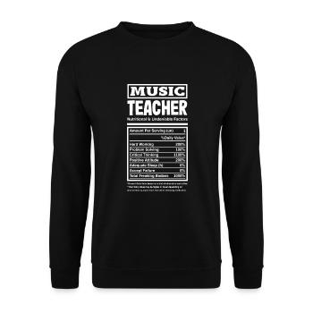 Lustiges Lehrer Lehrerinnen Geschenk - Unisex Pullover - Schwarz - Vorne - Alina (178cm) & Michal (187cm)
