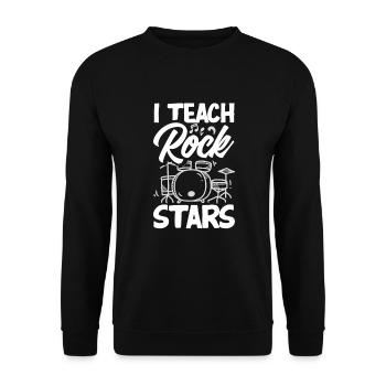 Lustiges Lehrer Lehrerinnen Geschenk - Unisex Pullover - Schwarz - Vorne - Alina (178cm) & Michal (187cm)