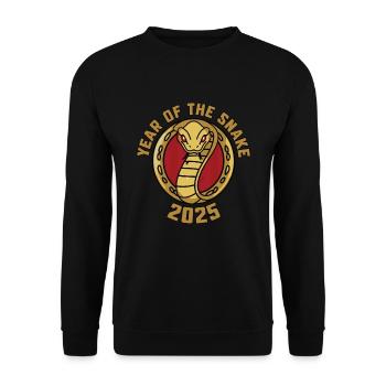 Chinese Year 2025 Year of the Snake - Unisex Sweatshirt - black - Front - Alina (178cm) & Michal (187cm)