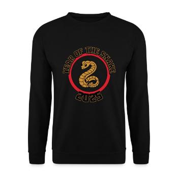 Chinese Year 2025 Year of the Snake - Unisex Sweatshirt - black - Front - Alina (178cm) & Michal (187cm)