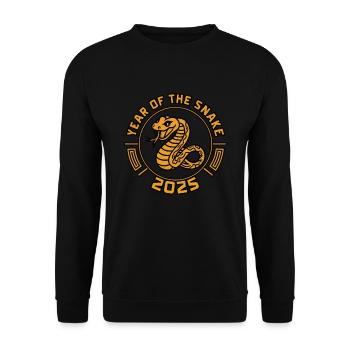 Année Chinoise 2025 Année du Serpent - Sweat-shirt Unisexe - noir - Devant - Alina (178cm) & Michal (187cm)
