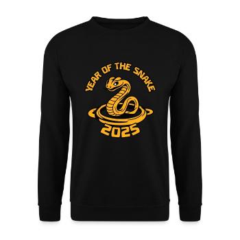 Chinesisches Jahr 2025 Jahr der Schlange - Unisex Pullover - Schwarz - Vorne - Alina (178cm) & Michal (187cm)