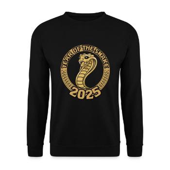 Année Chinoise 2025 Année du Serpent - Sweat-shirt Unisexe - noir - Devant - Alina (178cm) & Michal (187cm)
