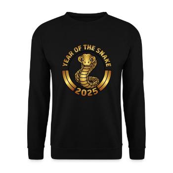 Chinese Year 2025 Year of the Snake - Unisex Sweatshirt - black - Front - Alina (178cm) & Michal (187cm)