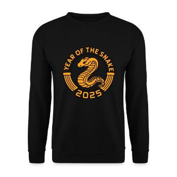 Année Chinoise 2025 Année du Serpent - Sweat-shirt Unisexe - noir - Devant - Alina (178cm) & Michal (187cm)