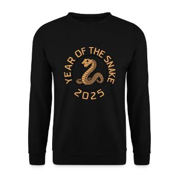 Année Chinoise 2025 Année du Serpent - Sweat-shirt Unisexe - noir - Devant - Alina (178cm) & Michal (187cm)