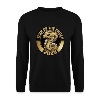 Chinese Year 2025 Year of the Snake - Unisex Sweatshirt - black - Front - Alina (178cm) & Michal (187cm)