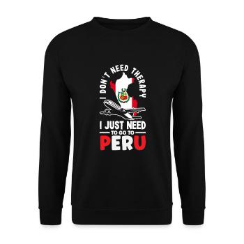 Peru Peruaner Geschenk - Unisex Pullover - Schwarz - Vorne - Alina (178cm) & Michal (187cm)