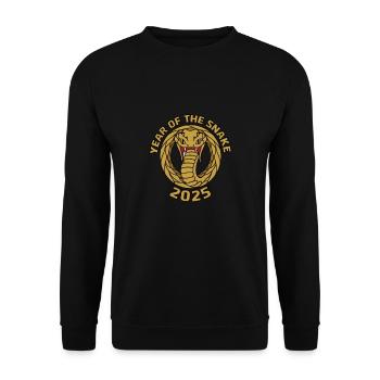 Chinese Year 2025 Year of the Snake - Unisex Sweatshirt - black - Front - Alina (178cm) & Michal (187cm)